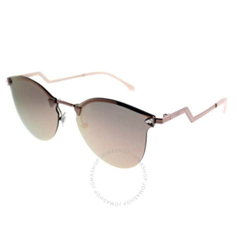 Fendi Ladies Pink Round Sunglasses FE